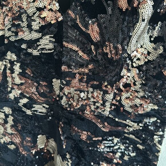 Dress the population Sequin Evening Dress Brown Sz. L - Picture 8 of 8